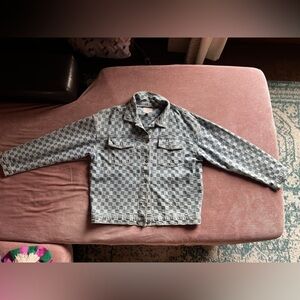 Hayden Blue Checkered Denim Jacket